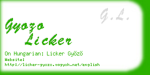 gyozo licker business card
